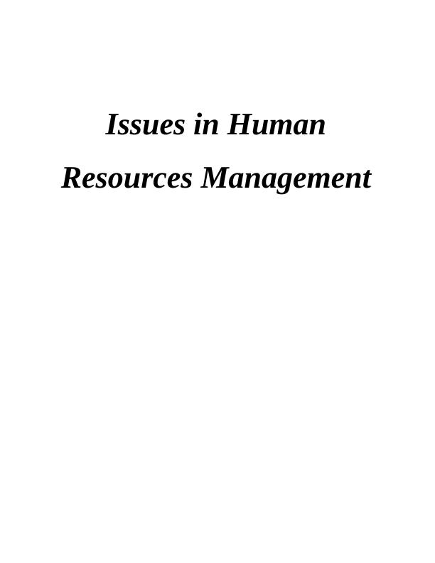 Report on Issues in Human Resources Management - British Airways_1