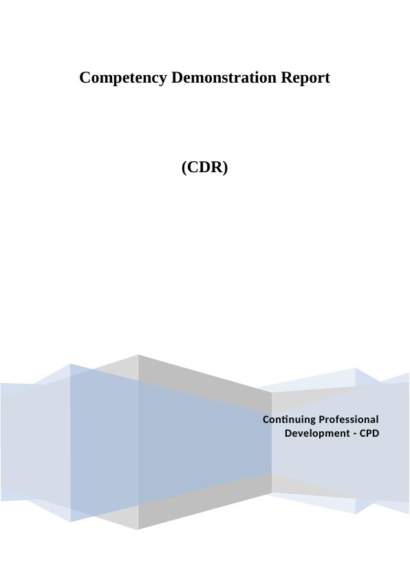 The Competency Demonstration Report (CDR)_1