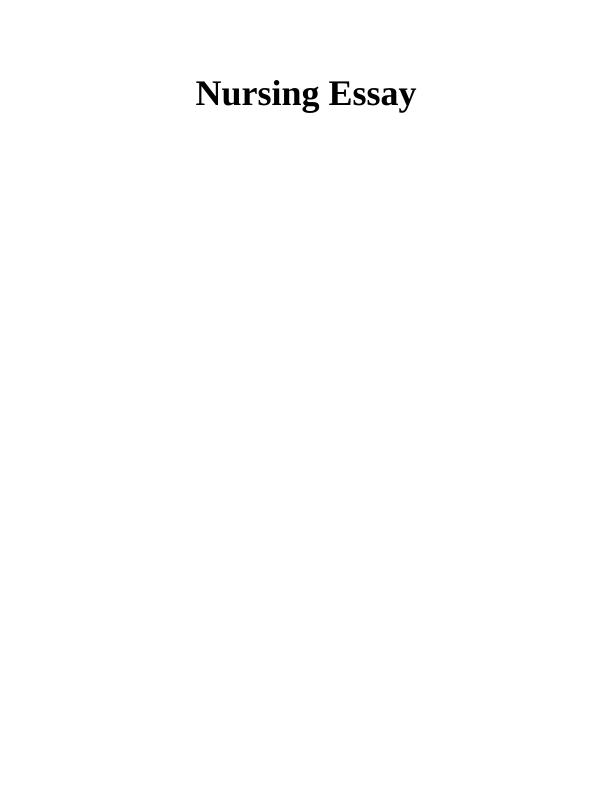 Nursing Essay Assignment_1