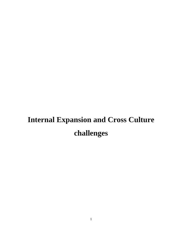 Internal Expansion and Cross Culture Challenges_1