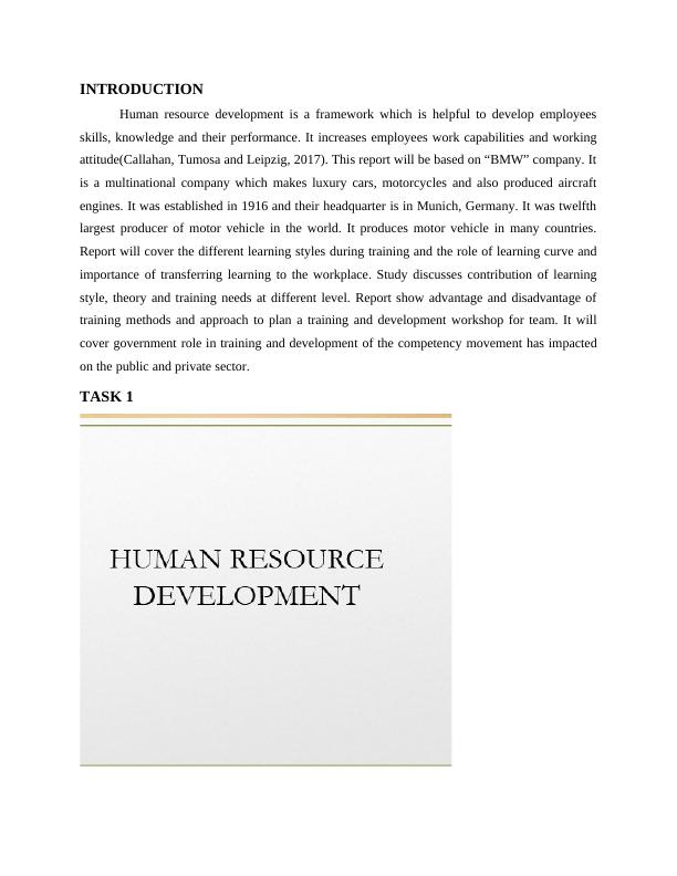 “Human Resource Development” - Assignment_3