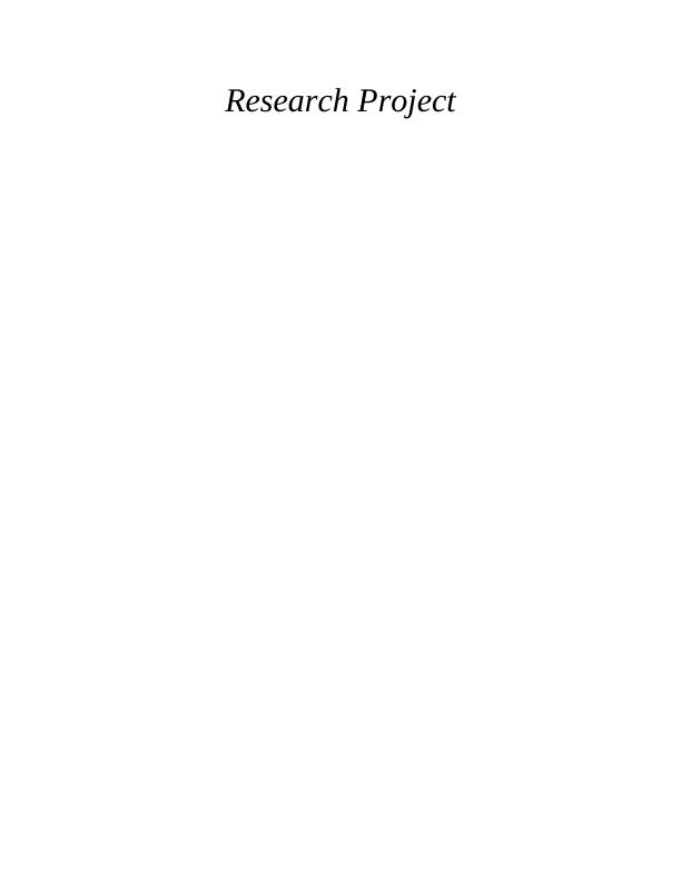 Technology in Travel and Tourism Sector : Research Project_1