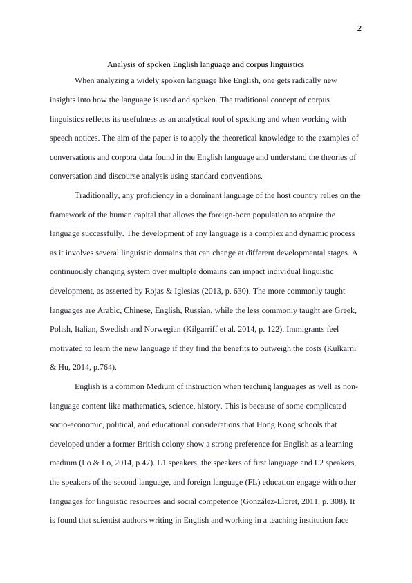 Analysis of spoken English language and Corpus Linguistics_2