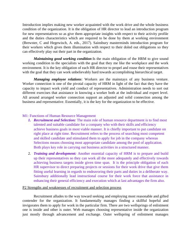 (PDF) Human Resource Management Assignment - Sainsbury_4