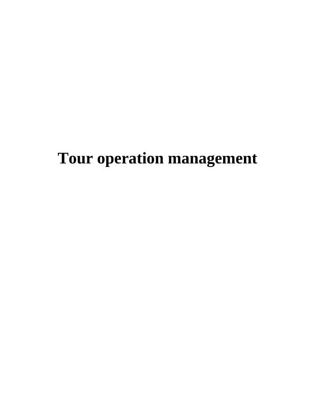 Tour Operation Management Assignment (Doc)_1