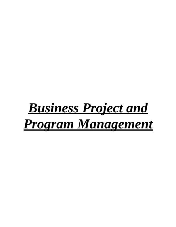 Business Project and Program Management_1