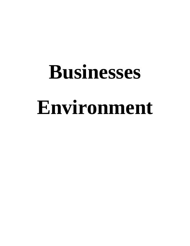 Influence of Economic Environments on Business Activities_1