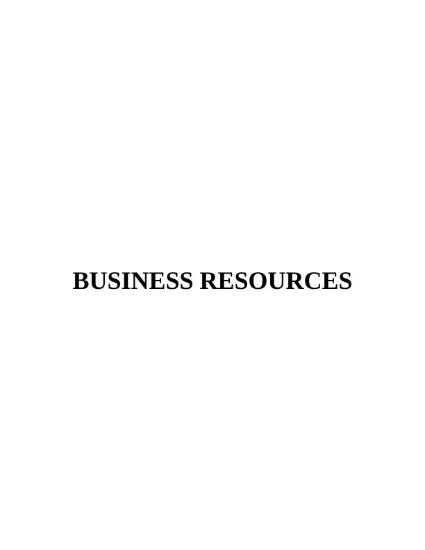 Essay on Business Resources - Tesco_1