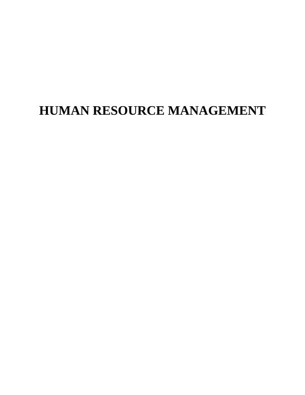 Human Resource Management in Vodafone : Report_1