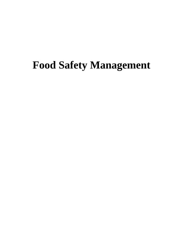 Food Safety Management Essay - Zizzi_1
