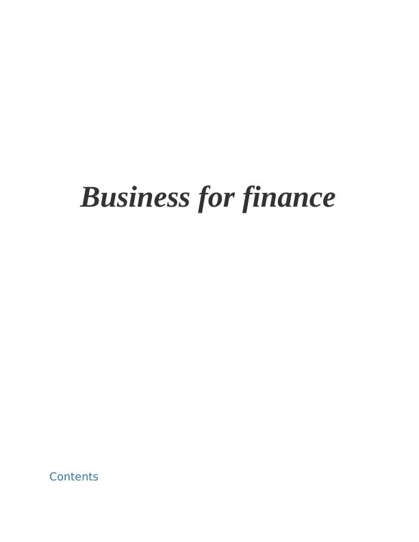 Business for Finance - Report_1