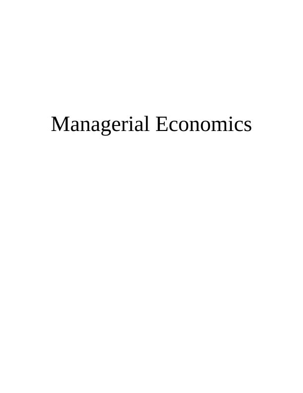Managerial Economics: Demand, Supply, and Perfect Competition_1