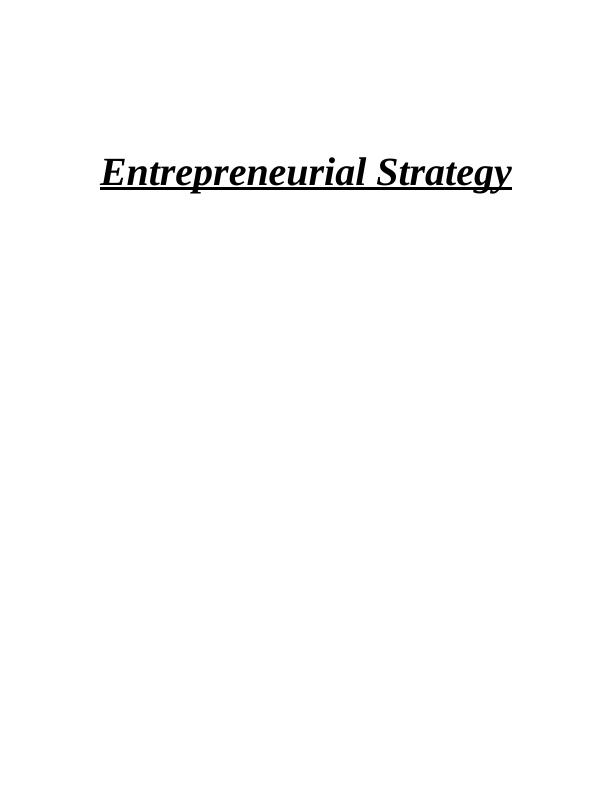 Entrepreneurial Strategy_1