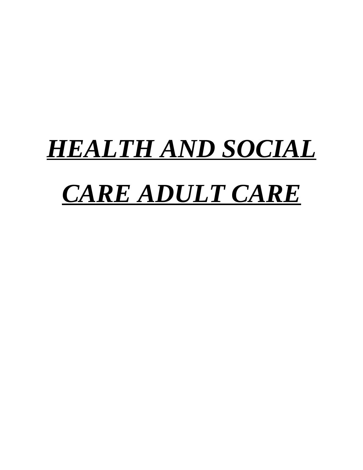 Sustainability in Resource Management in Adult Care