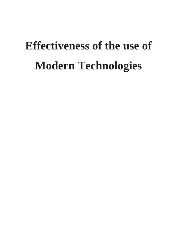 Effectiveness of the Use of Modern Technologies_1