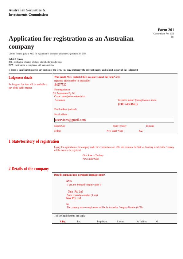 Application for registration of an Australian company under Corporations Act 2001_1