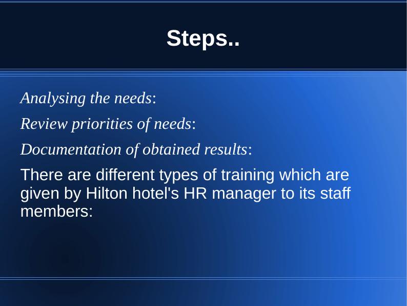 Human Resource Management in Hilton Hotel - Task 4_3