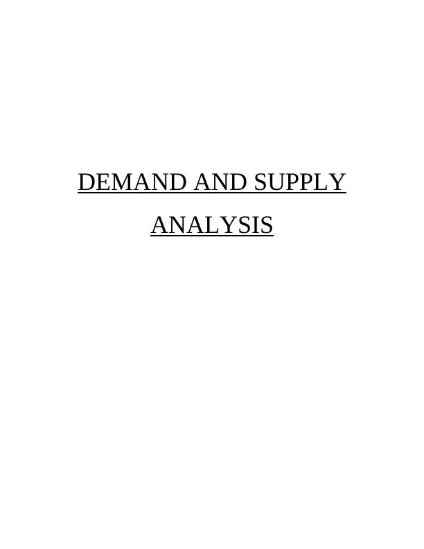 Demand and Supply Analysis_1