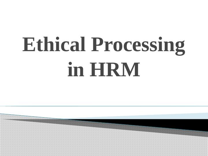 ethical issues in hrm case study