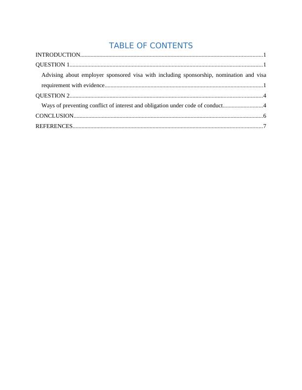 Migration Law Australia - Assignment