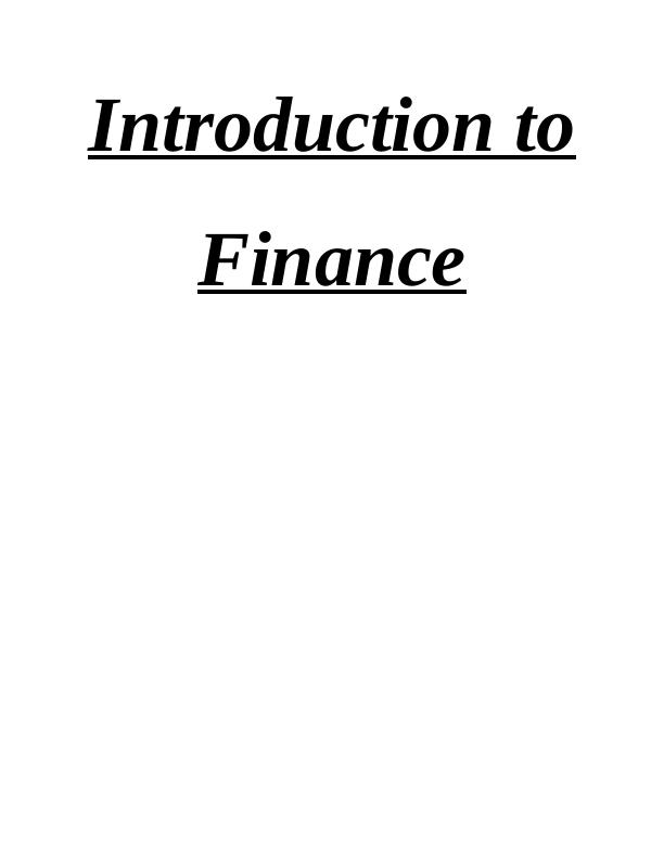 Introduction to Finance_1