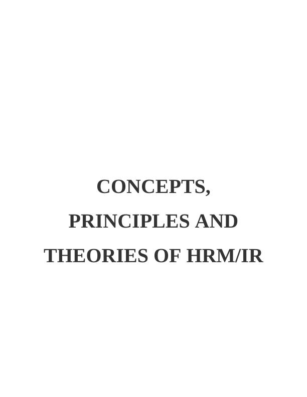 HRM/IR INTRODUCTION: Industrial Relations Approach_1