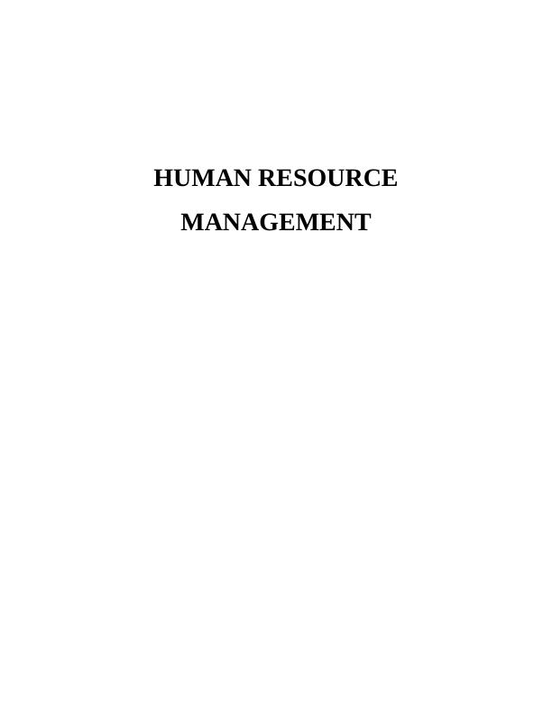 Human Resources Management Assignment | Desklib_1