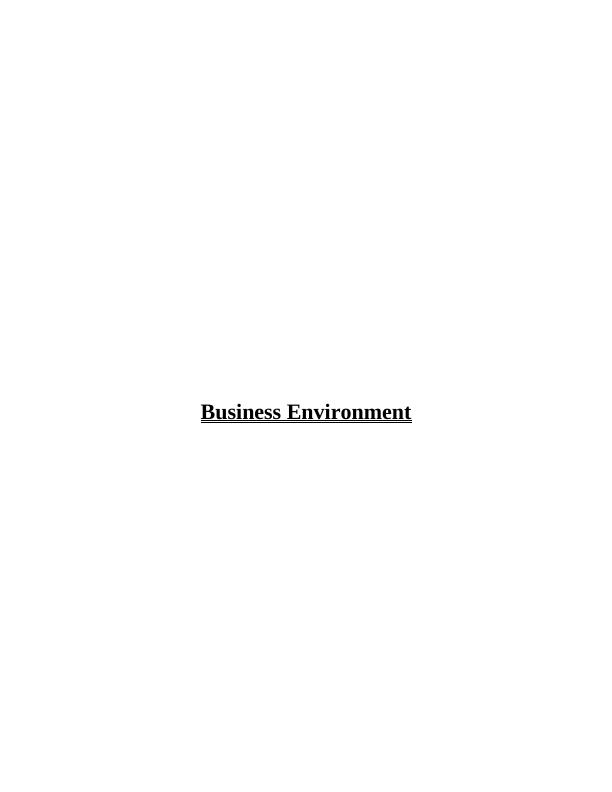 Business Environment Report - Iceland Supermarket_1
