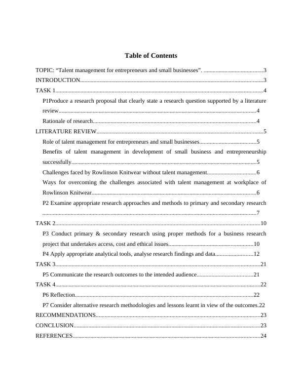 unit 11 research project assignment talent management