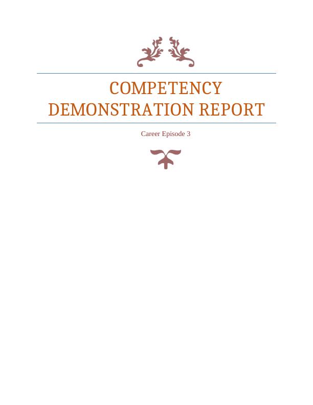 Competency Demonstration Report (Doc)_1