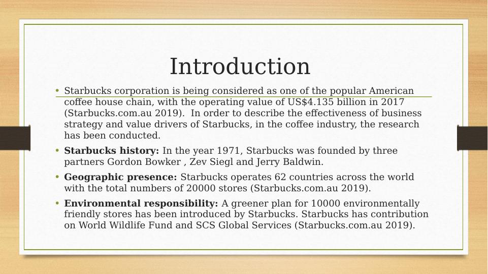 Starbucks Coffee: Business Strategy and Value Drivers_2