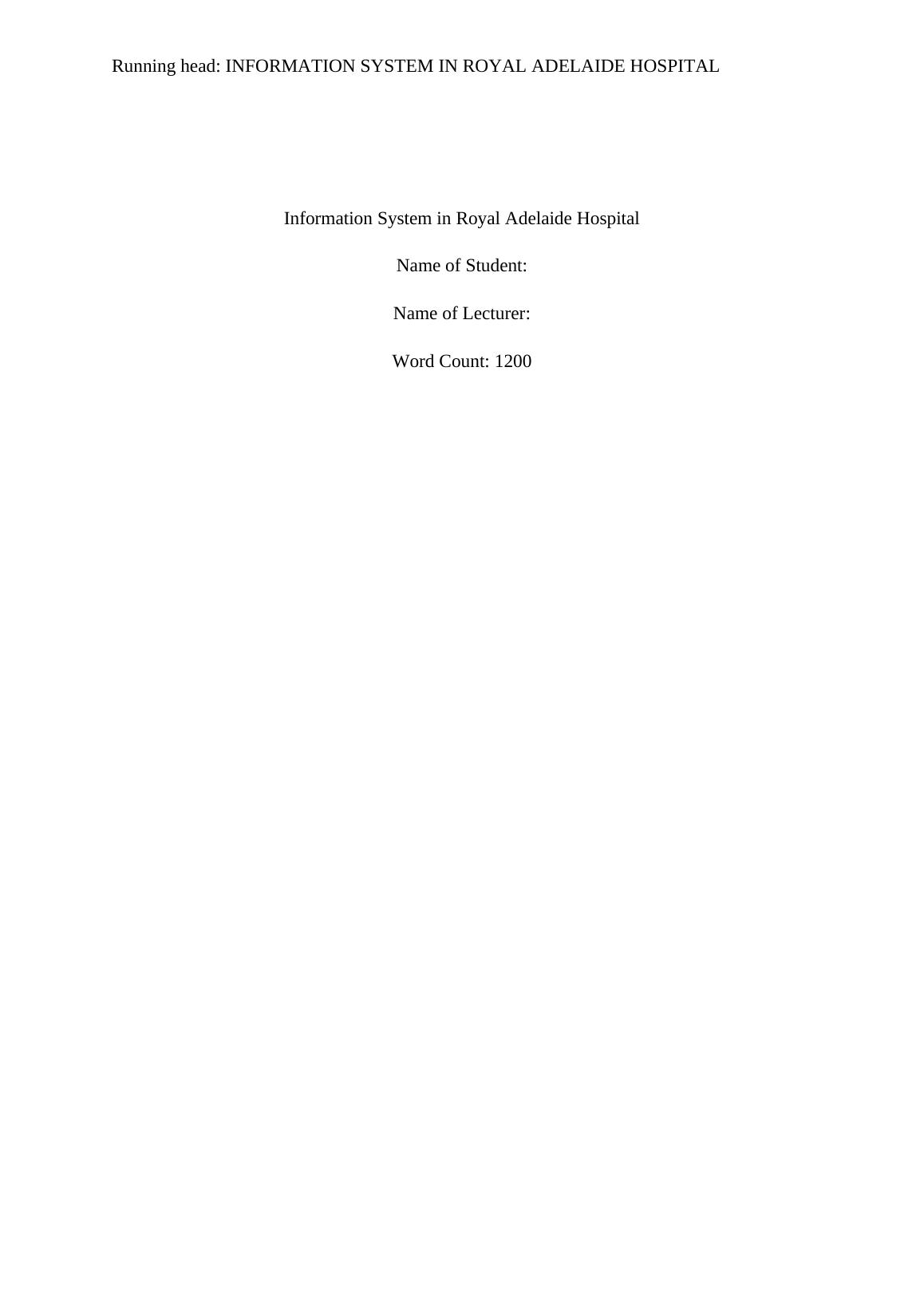 ITC100 - Information Management Systems in Hospital_1