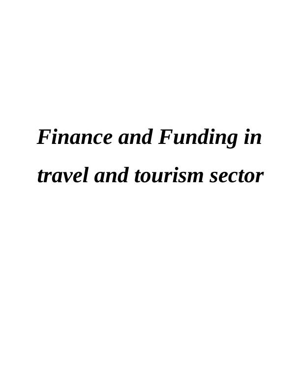 Report Finance & Funding in Travel & Tourism Sector_1