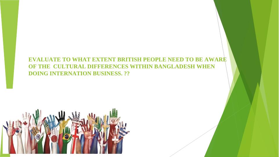 Cultural Differences in International Business: British and Bangladeshi Perspective_1