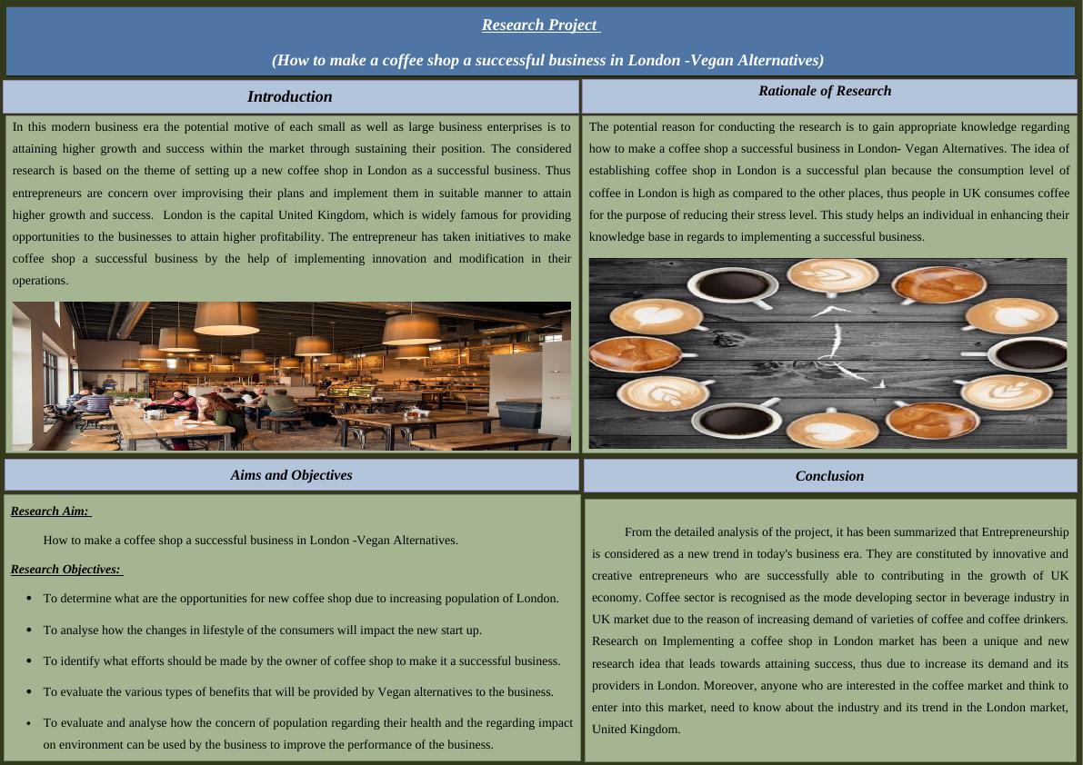 environmental analysis in business plan coffee shop