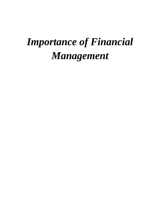 Importance of Financial Management_1