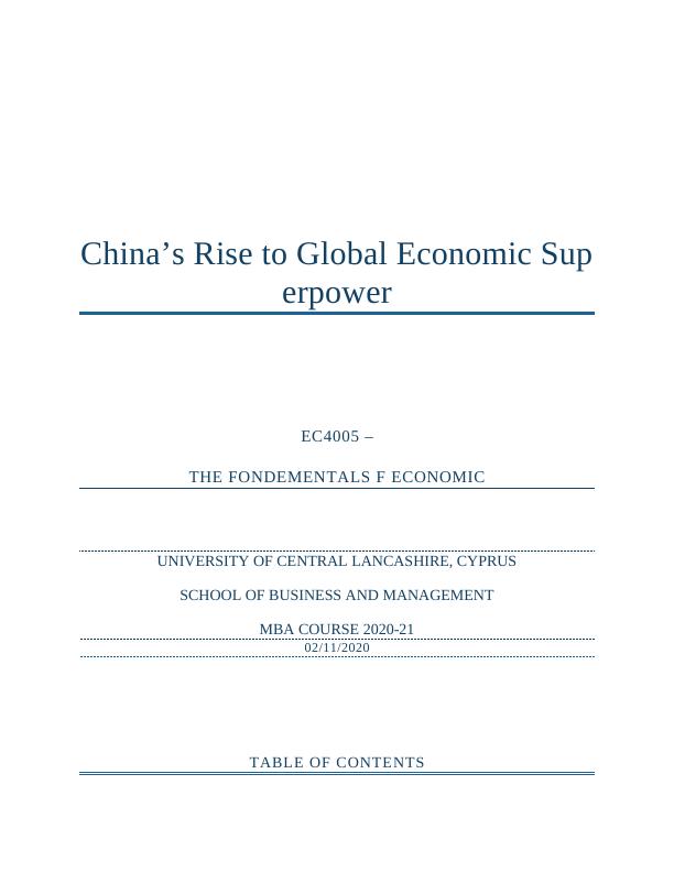 Global Economic Superpower Assignment_1