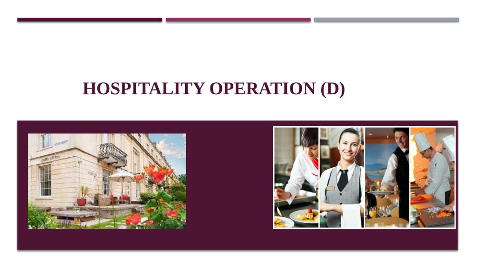 Hospitality Operation (D) - Functions, Roles, Complaints Handling, Yield Management_1
