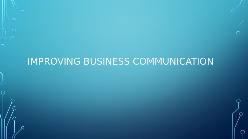Improving business communication Assignment PDF_1