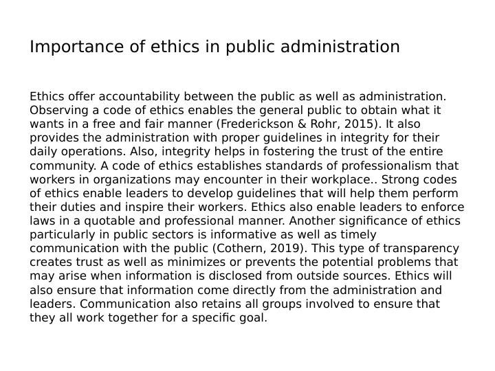 Ethics in Public Administration: Significance, Issues, and Solutions_4