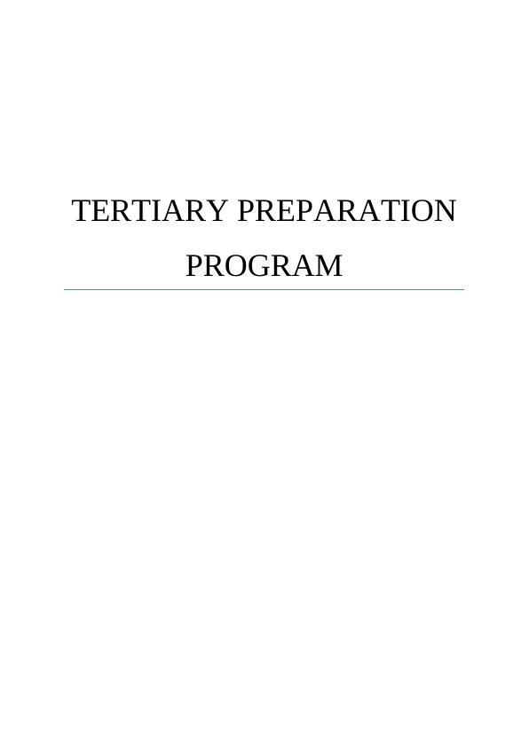 Tertiary Preparation Program Comparing and Contrast_1