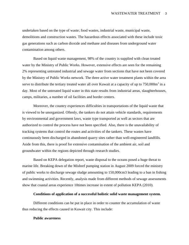 Decentralised Water and Wastewater Treatment in Kuwait