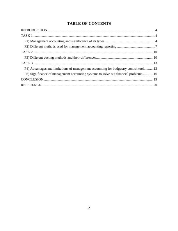 Report On Big Swing Company - Aspects Of Management Accounting_2