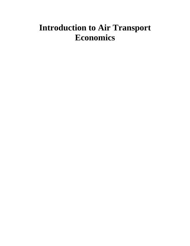 Introduction to Air Transport Economics_1