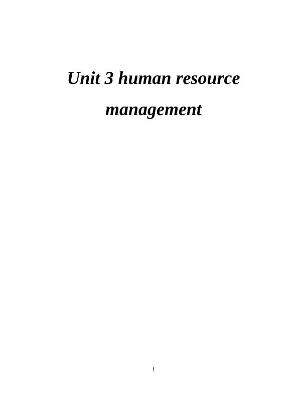 Unit 3: Human Resource Management_1