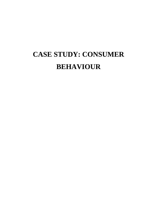 case study consumer behavior