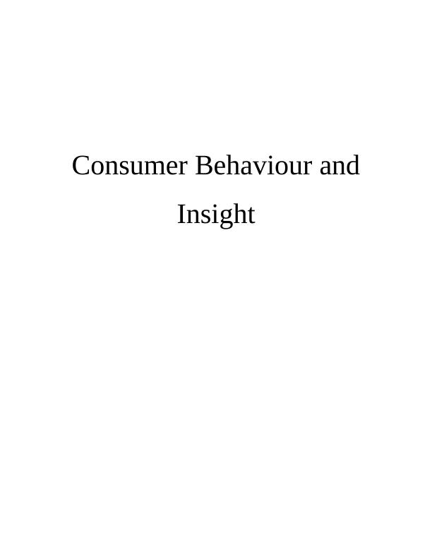 Consumer Purchase Behaviour of Coca Cola - Report_1