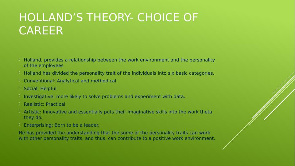 Career Development Plan: Theoretical Model