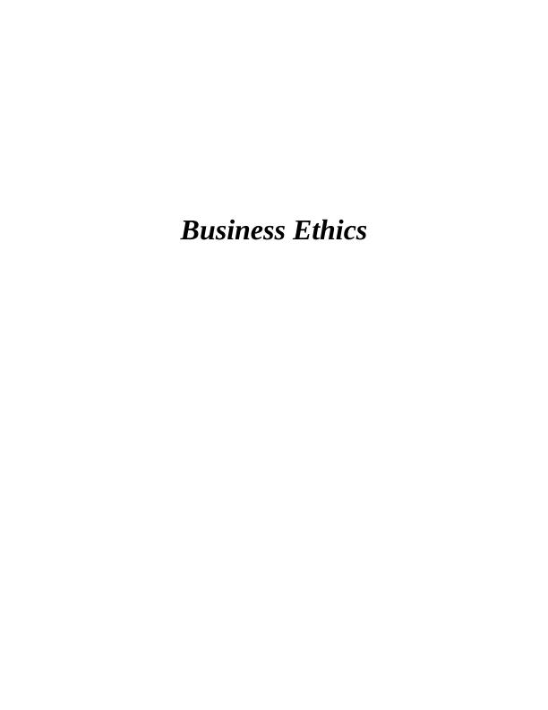 Business Ethics and Responsible Management- Assignment_1