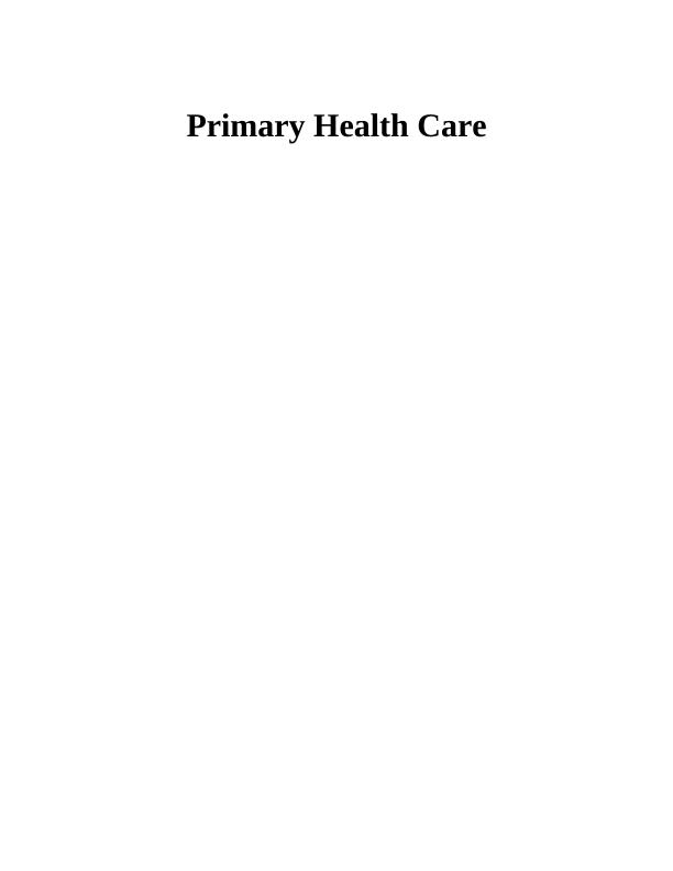 Primary Health Care Report_1